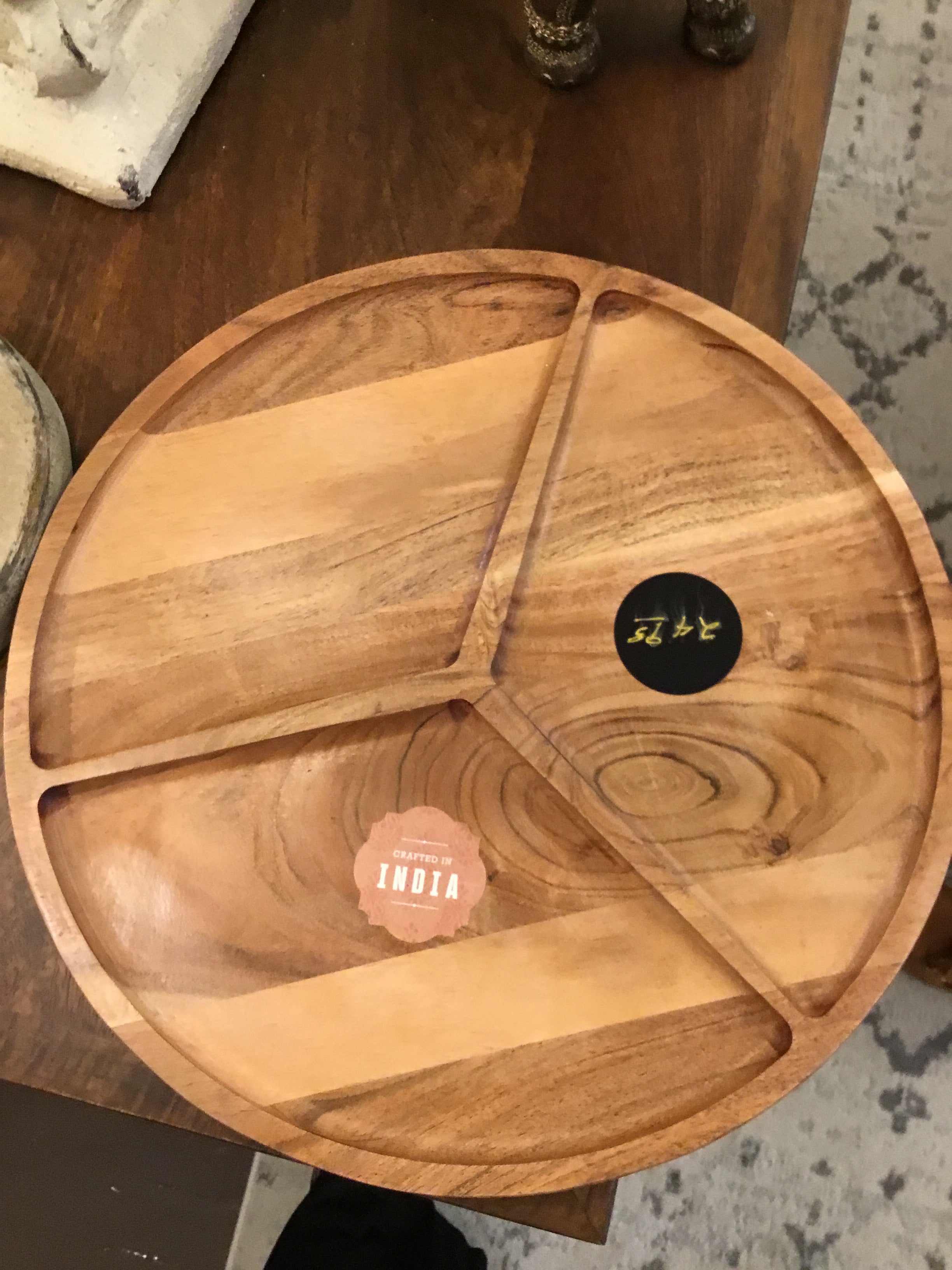 India platter wooden
