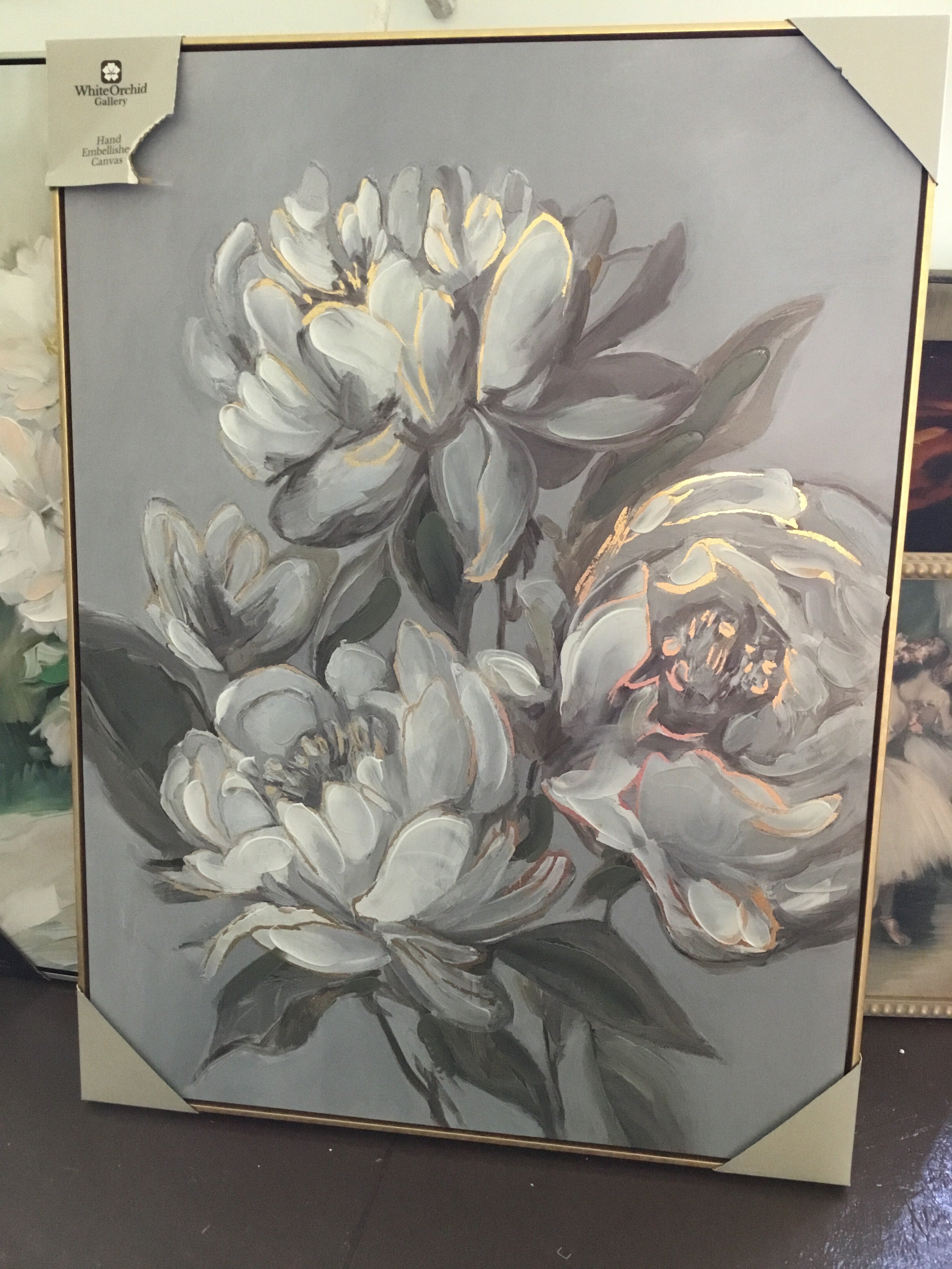White orchid gallery painting