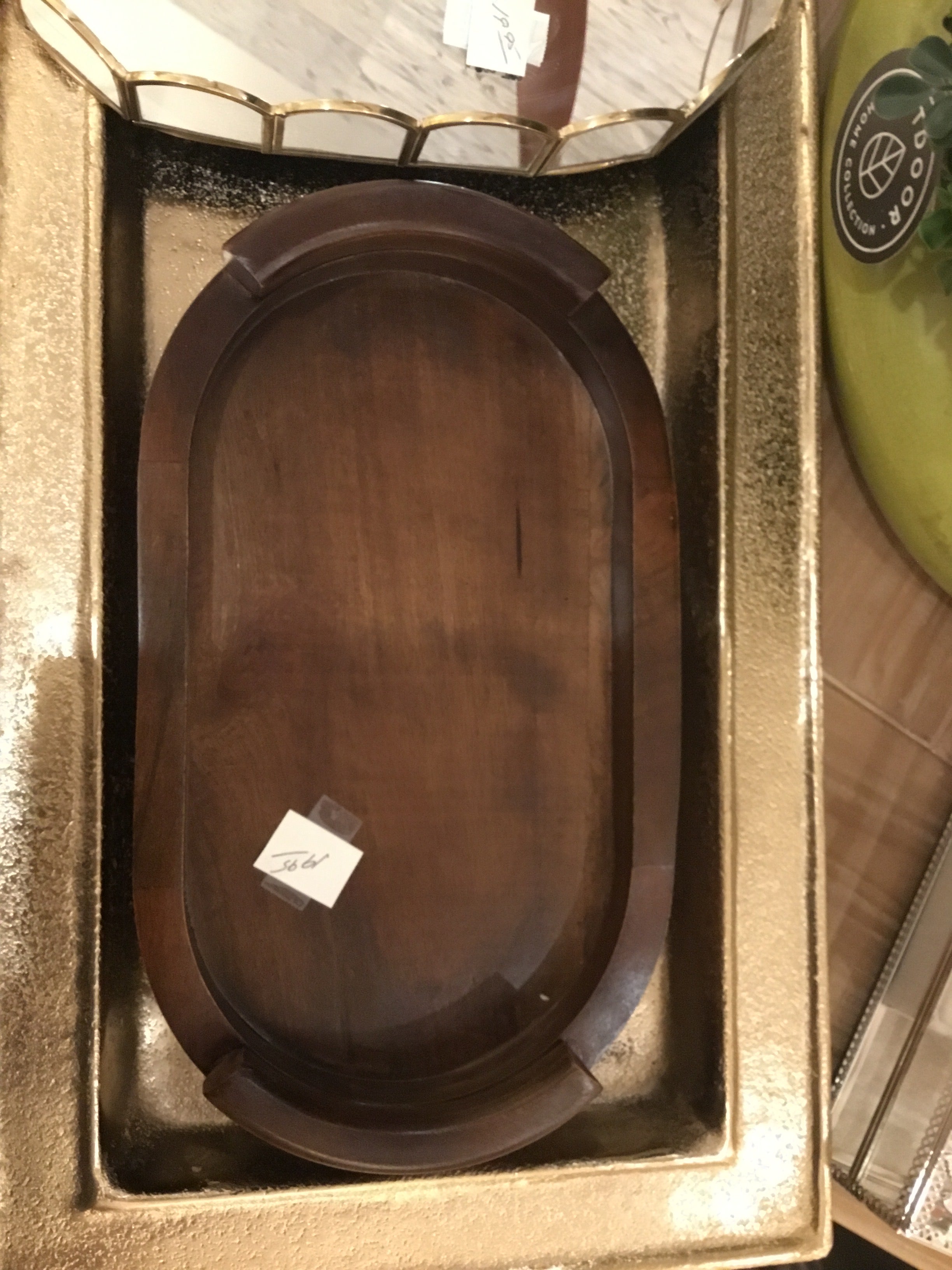 Wooden serving tray small