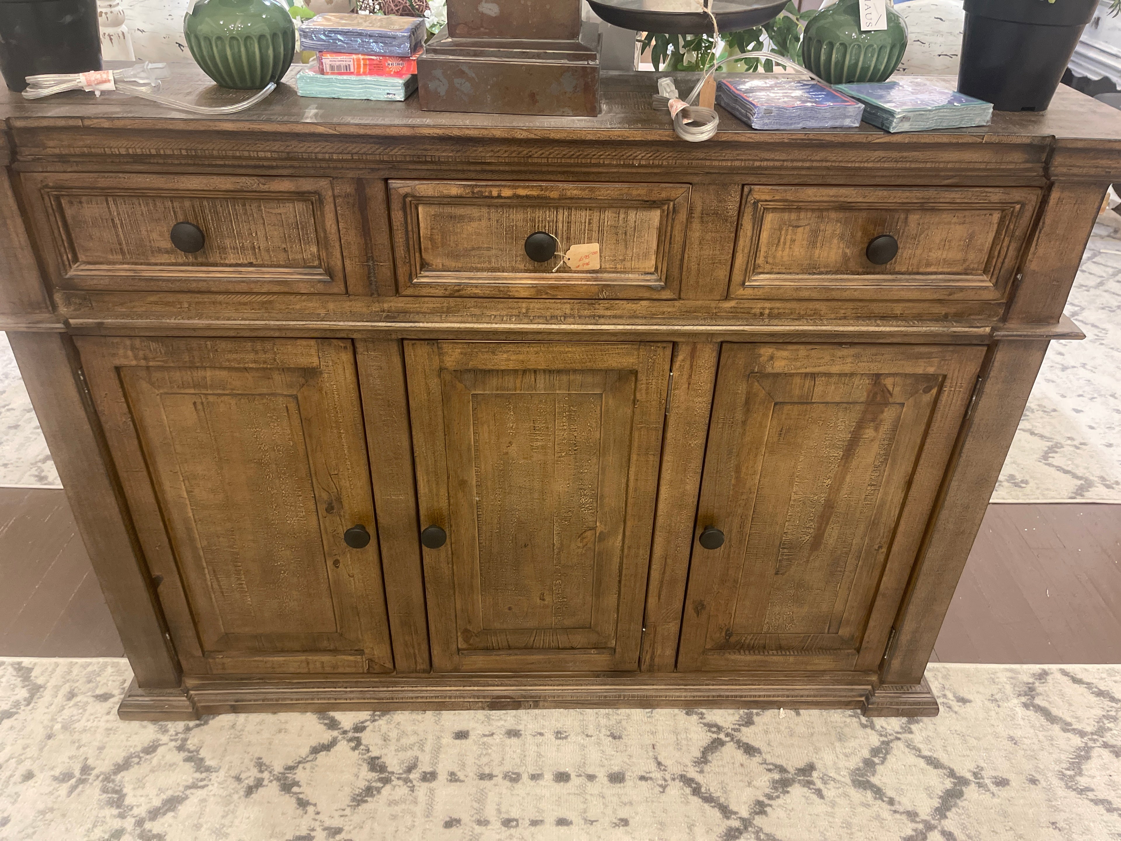 Solid wood sofa credenza