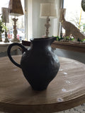 Black small pottery vase