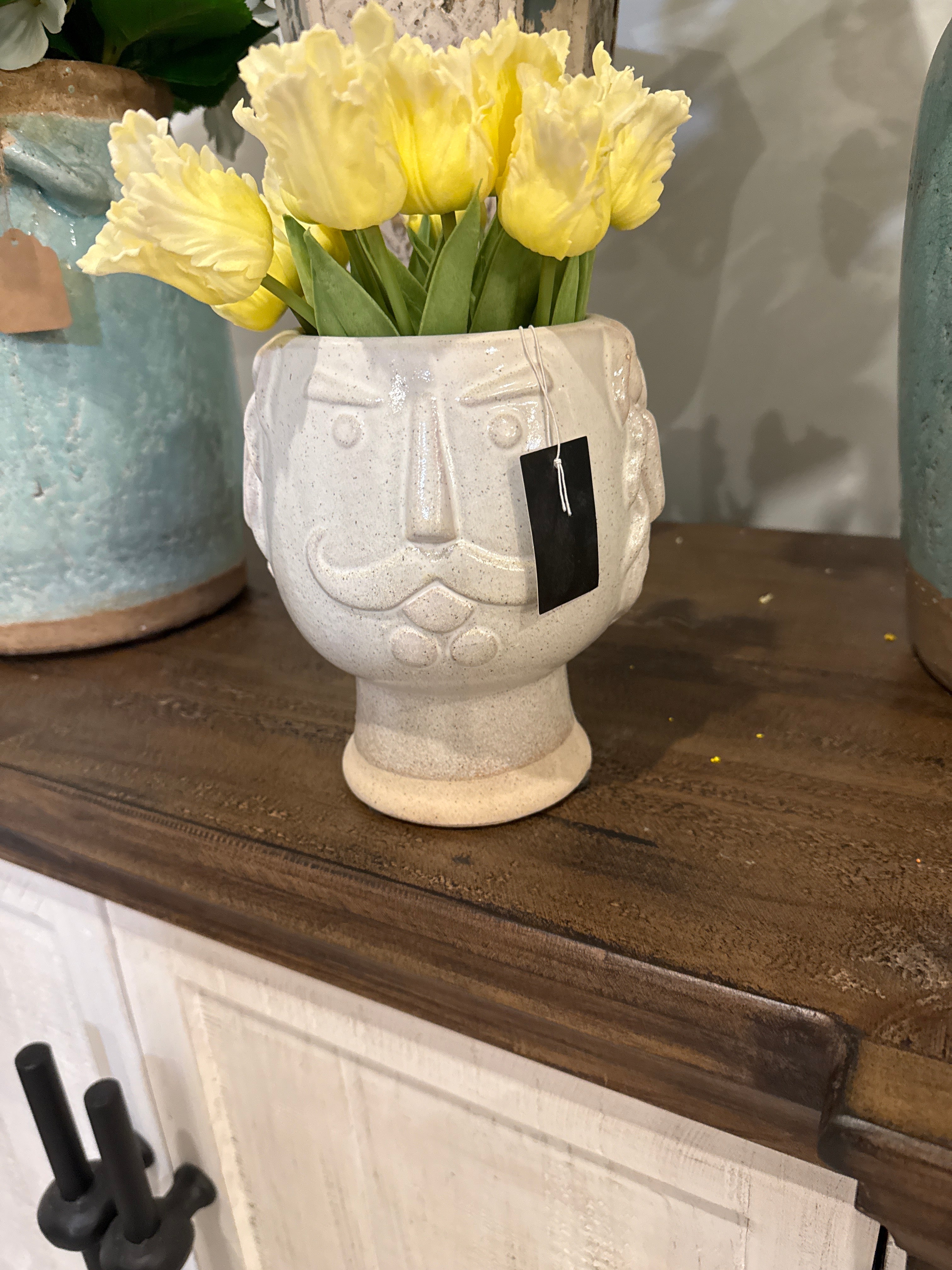 Mr. Pringles decorative flower vase