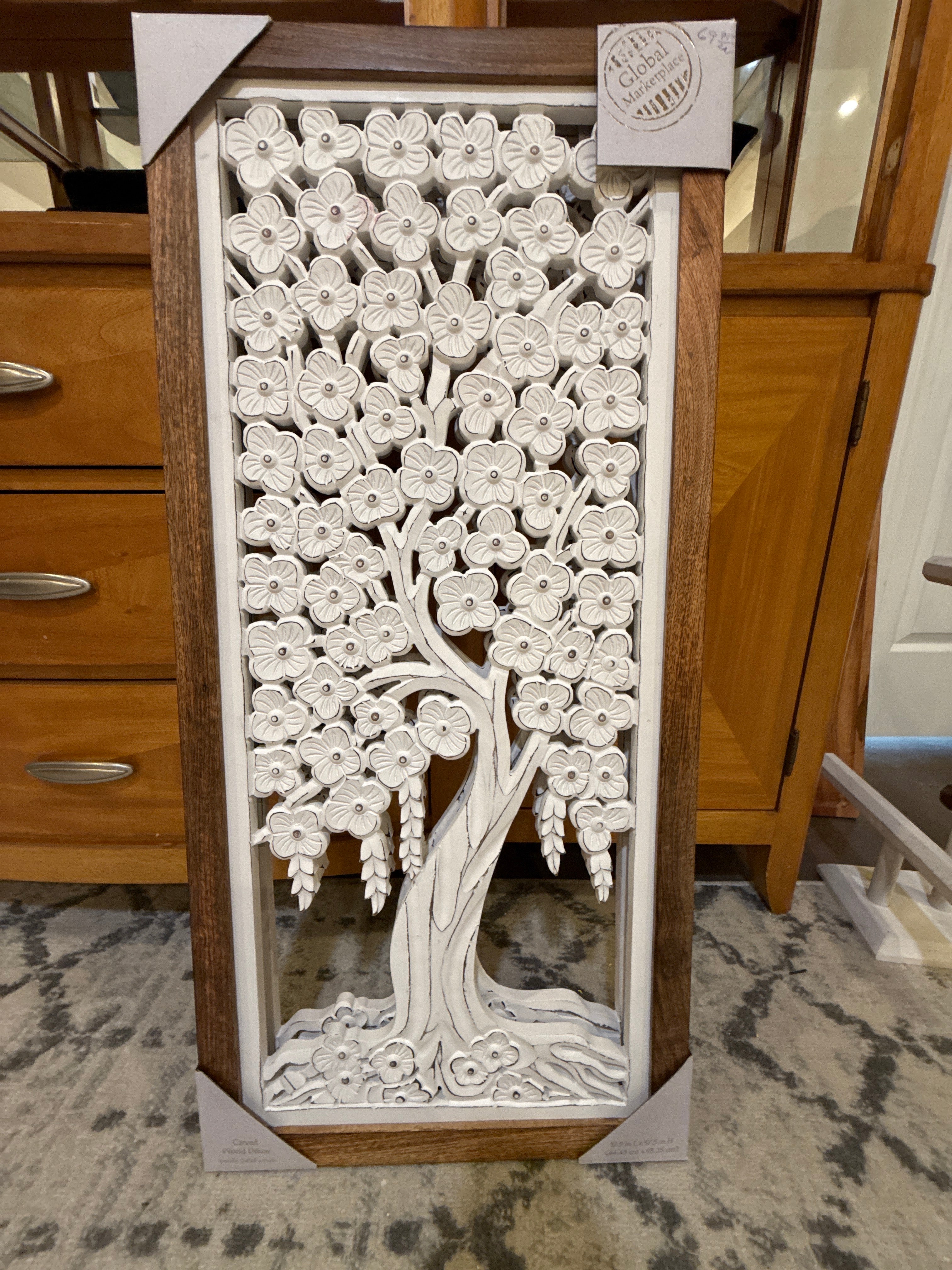 Global Marketplace white tree wall art