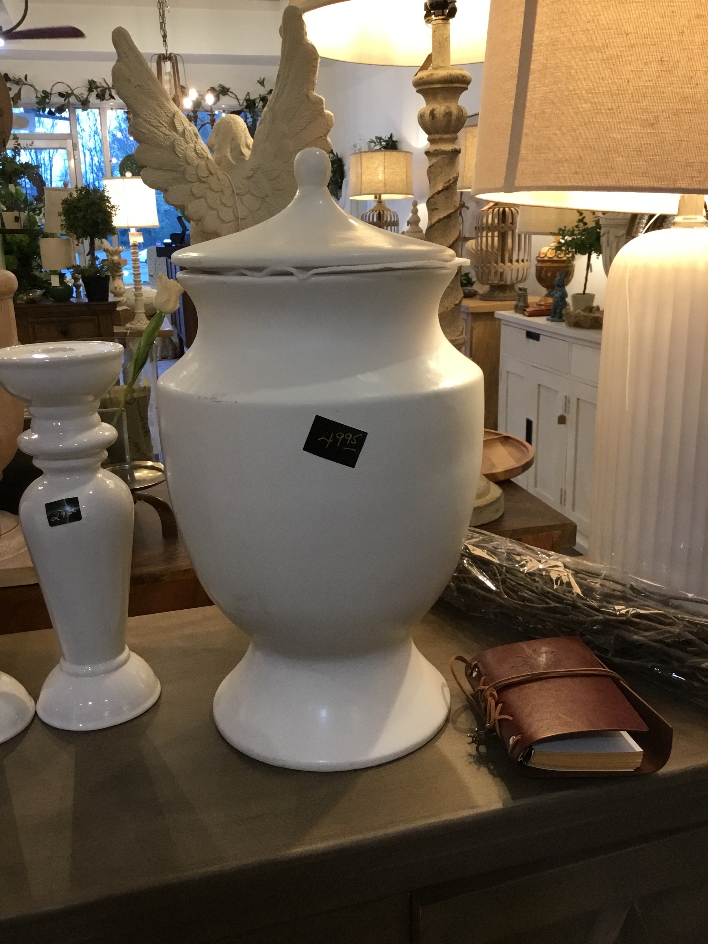 Big white vase