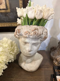 Decorative flower bust