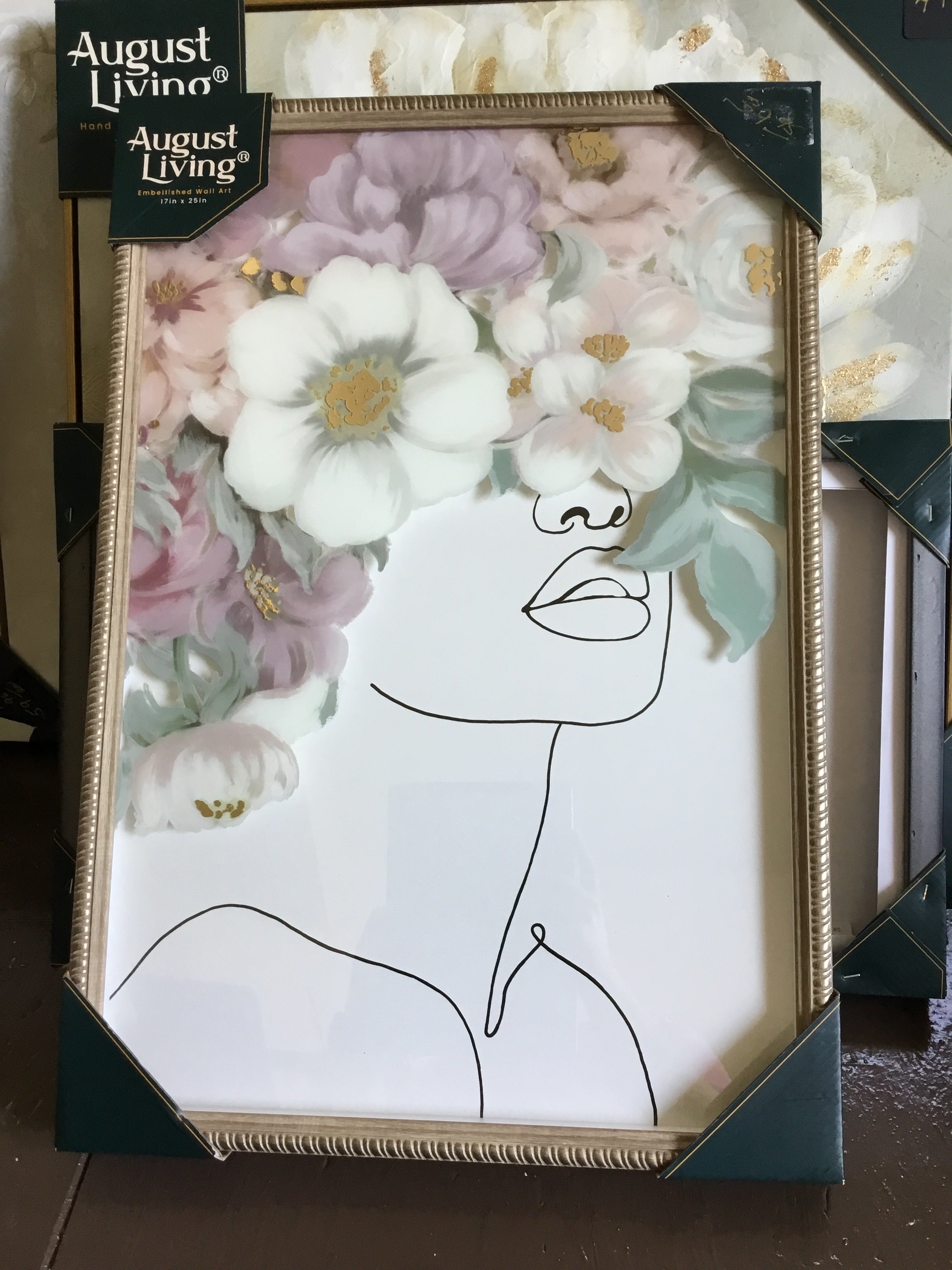 August living woman floral picture