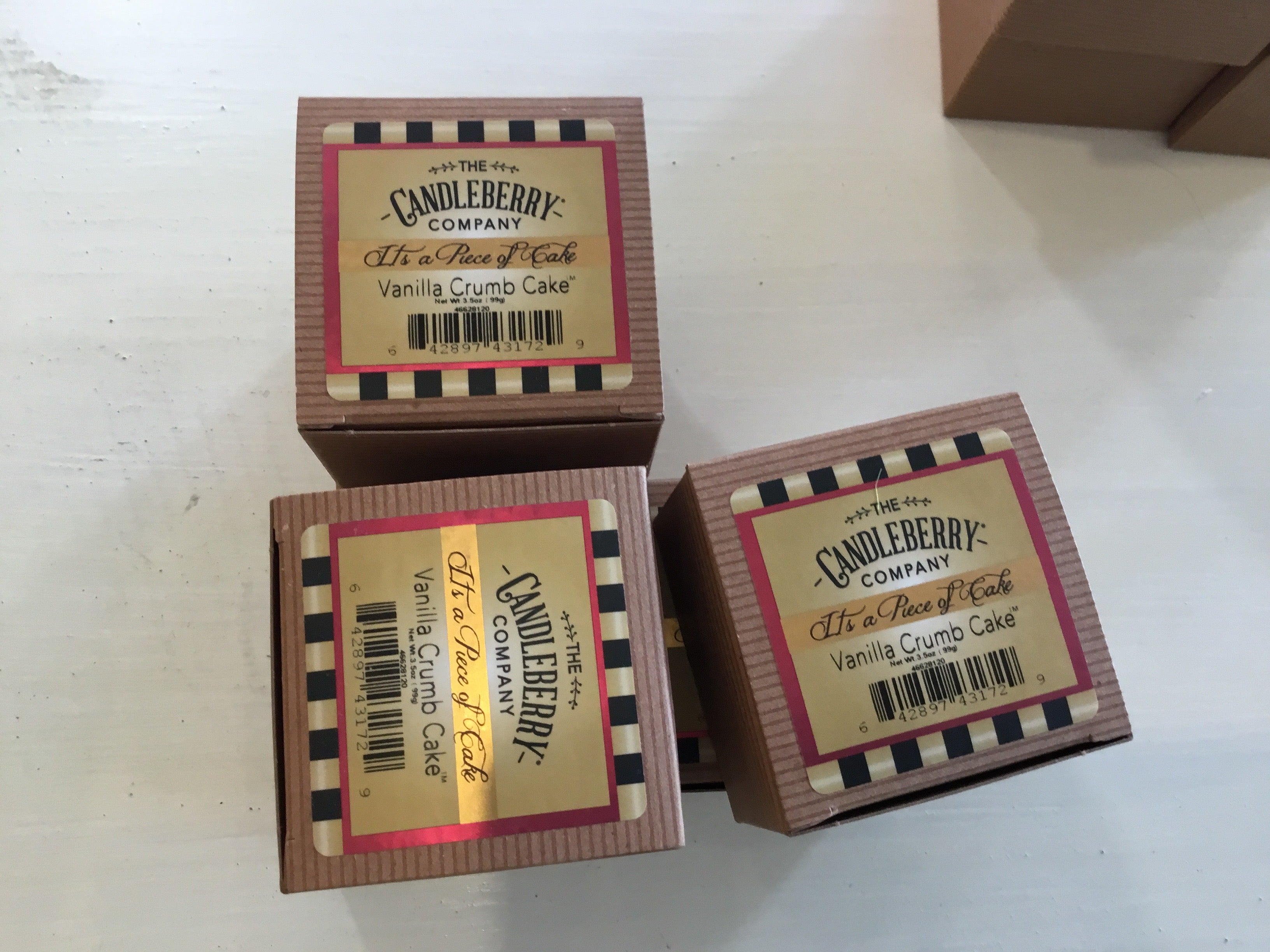 Candleberry vanilla crumb cake wax warmer tarts