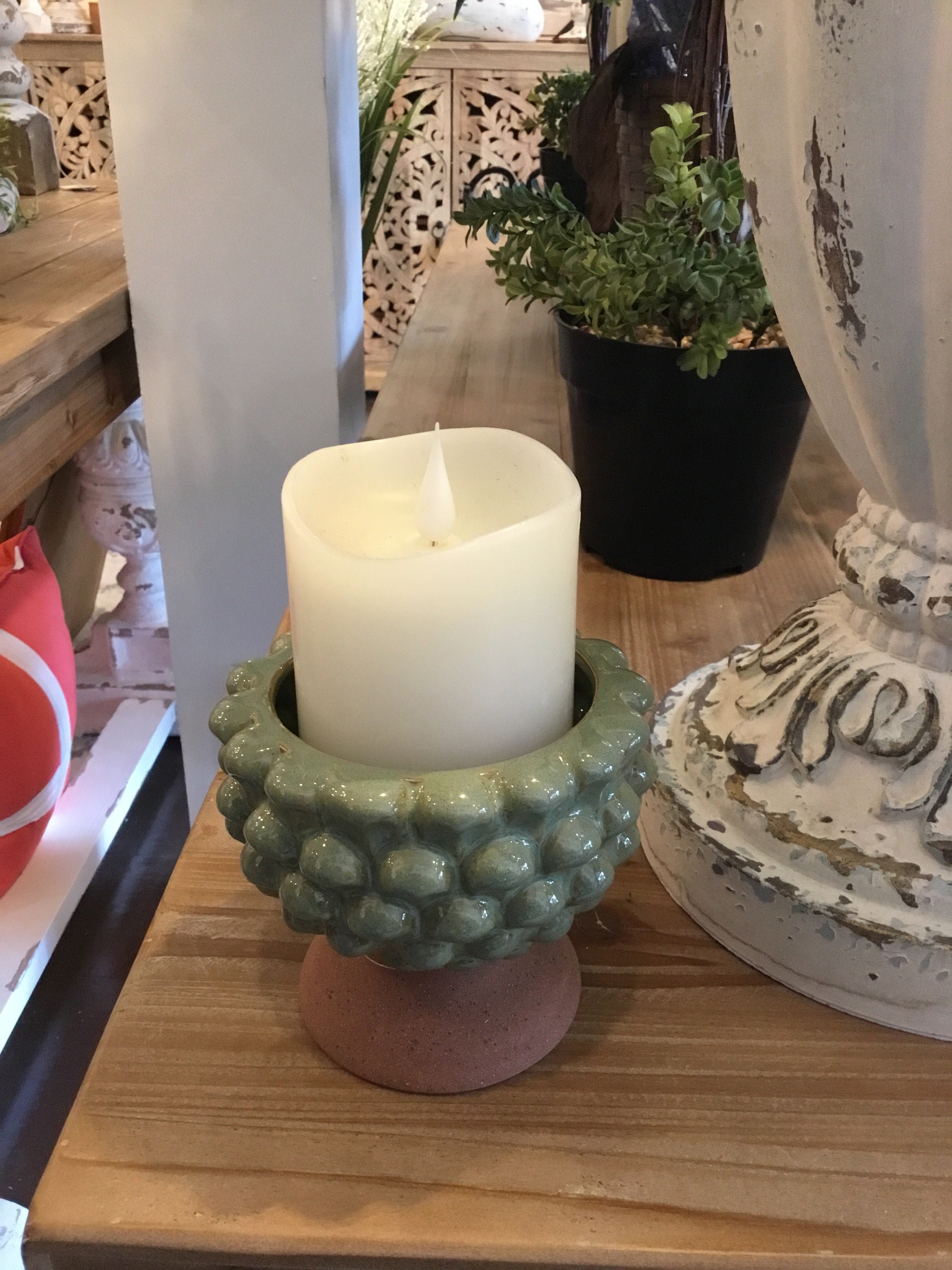 David Christopher Green candle stick holder