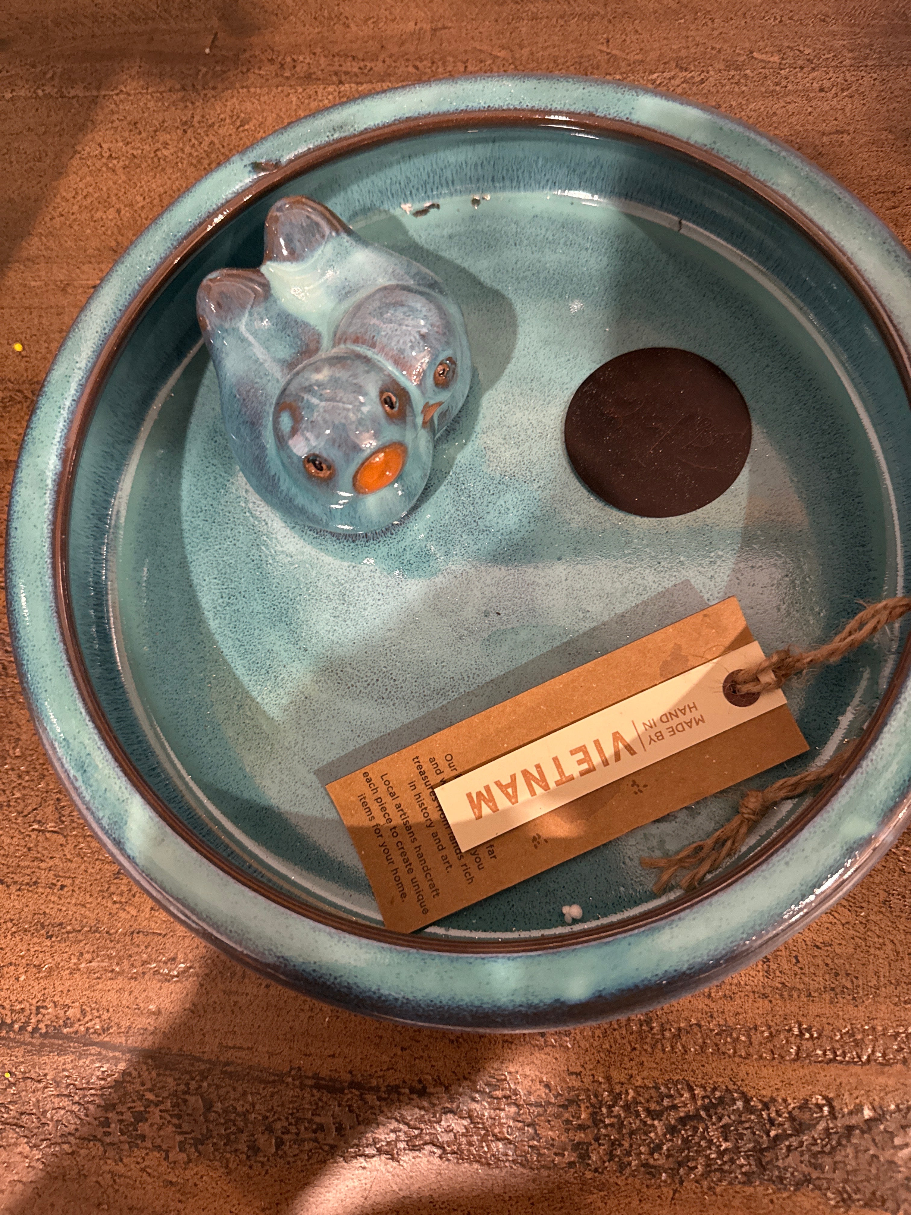 Bluebird candy dish