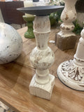 White wooden candlestick