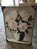 Arch mantle large white flower painting