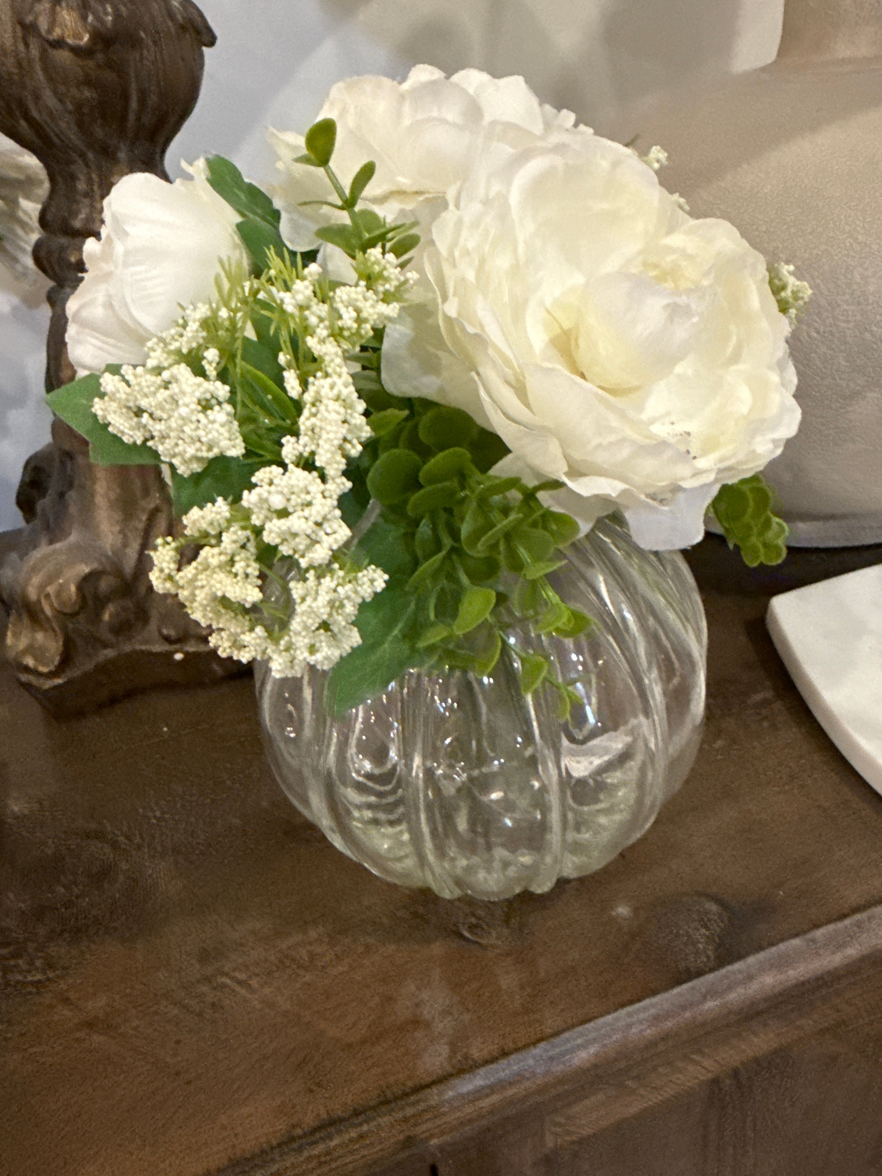 Glass flower bouquet