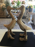 Kissing duck statue