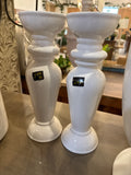 White candle sticks