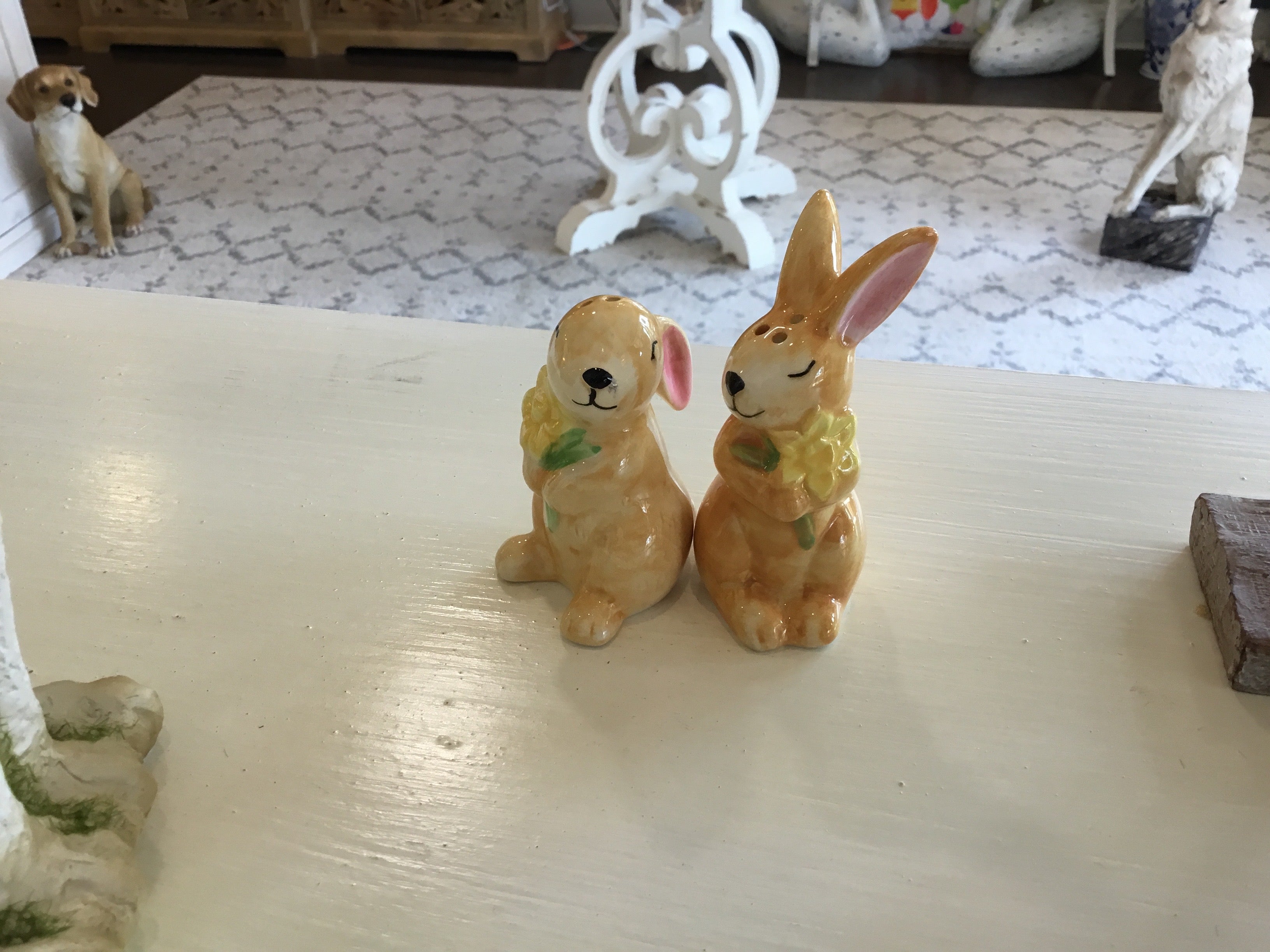 Set of Rabbit salt and pepper shakers