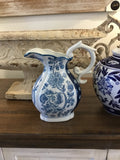 Medium Antique blue and white pitcher