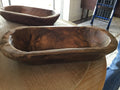 Wooden dough bowl