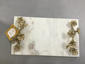 Crafted in India marble tv tray