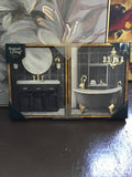 August living black and gold bathroom set
