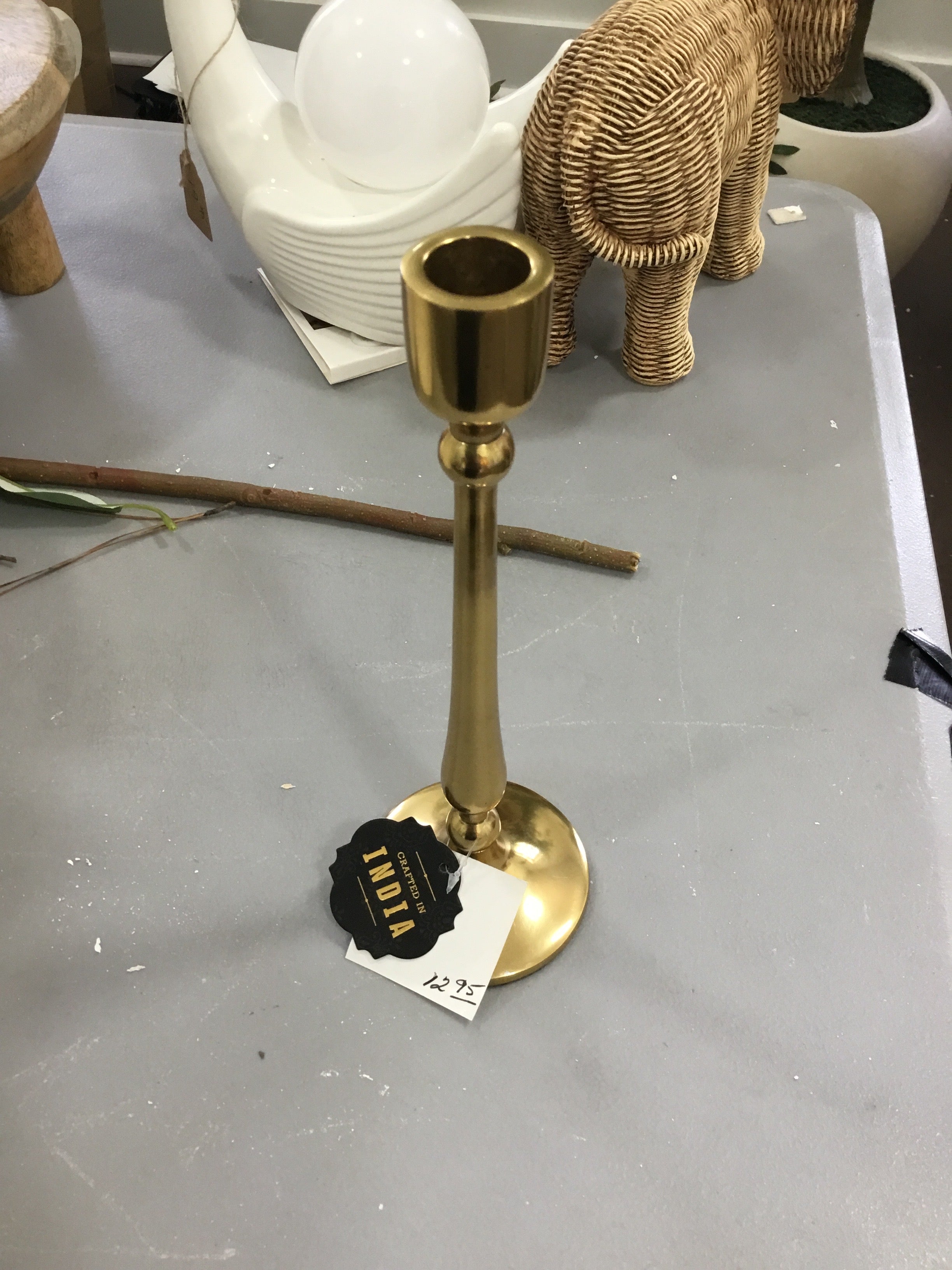 Crafted in India candlestick (short)