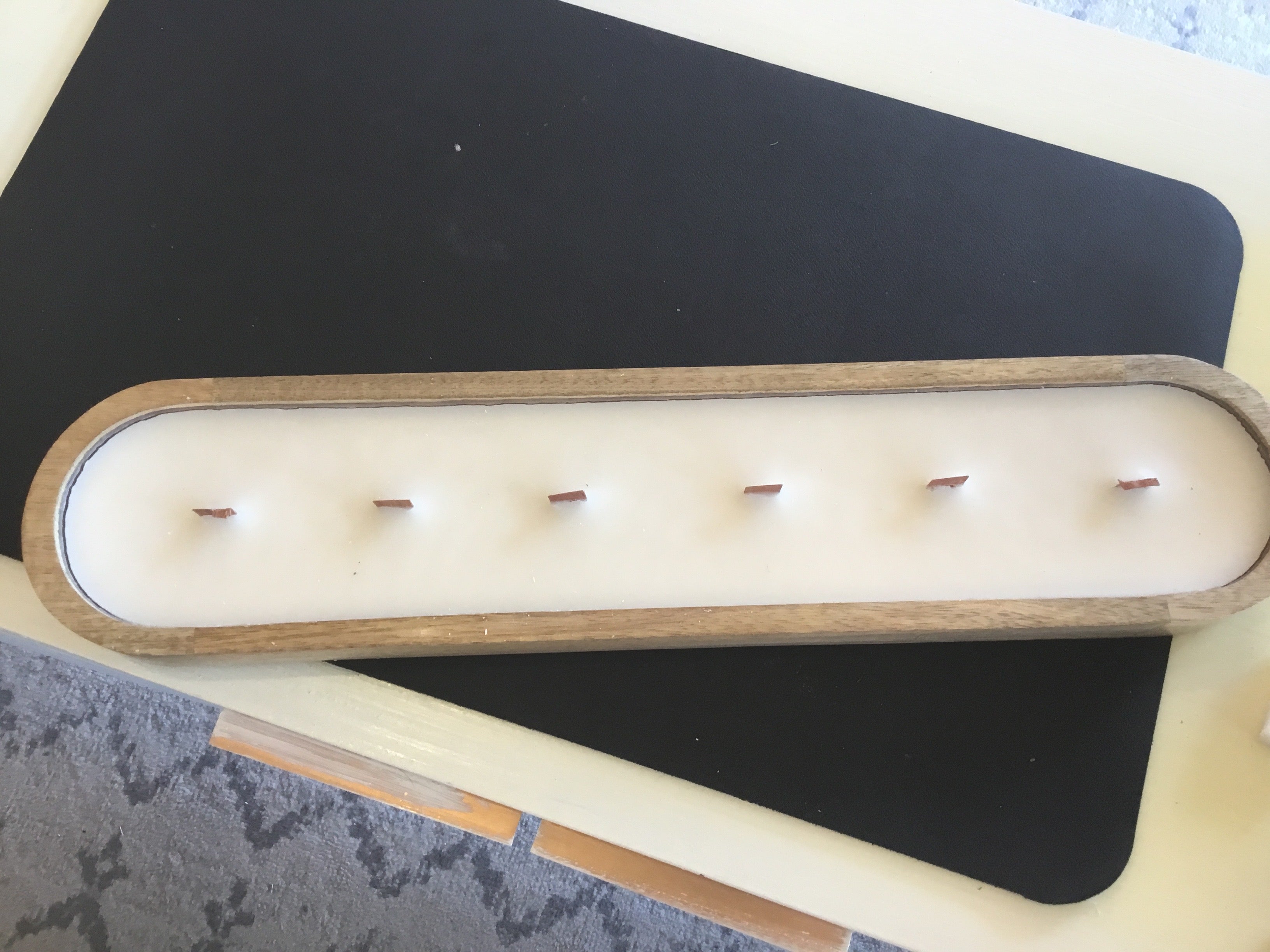 Wooden wick candles small