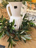 White flower vase
