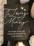 Loving memory sign