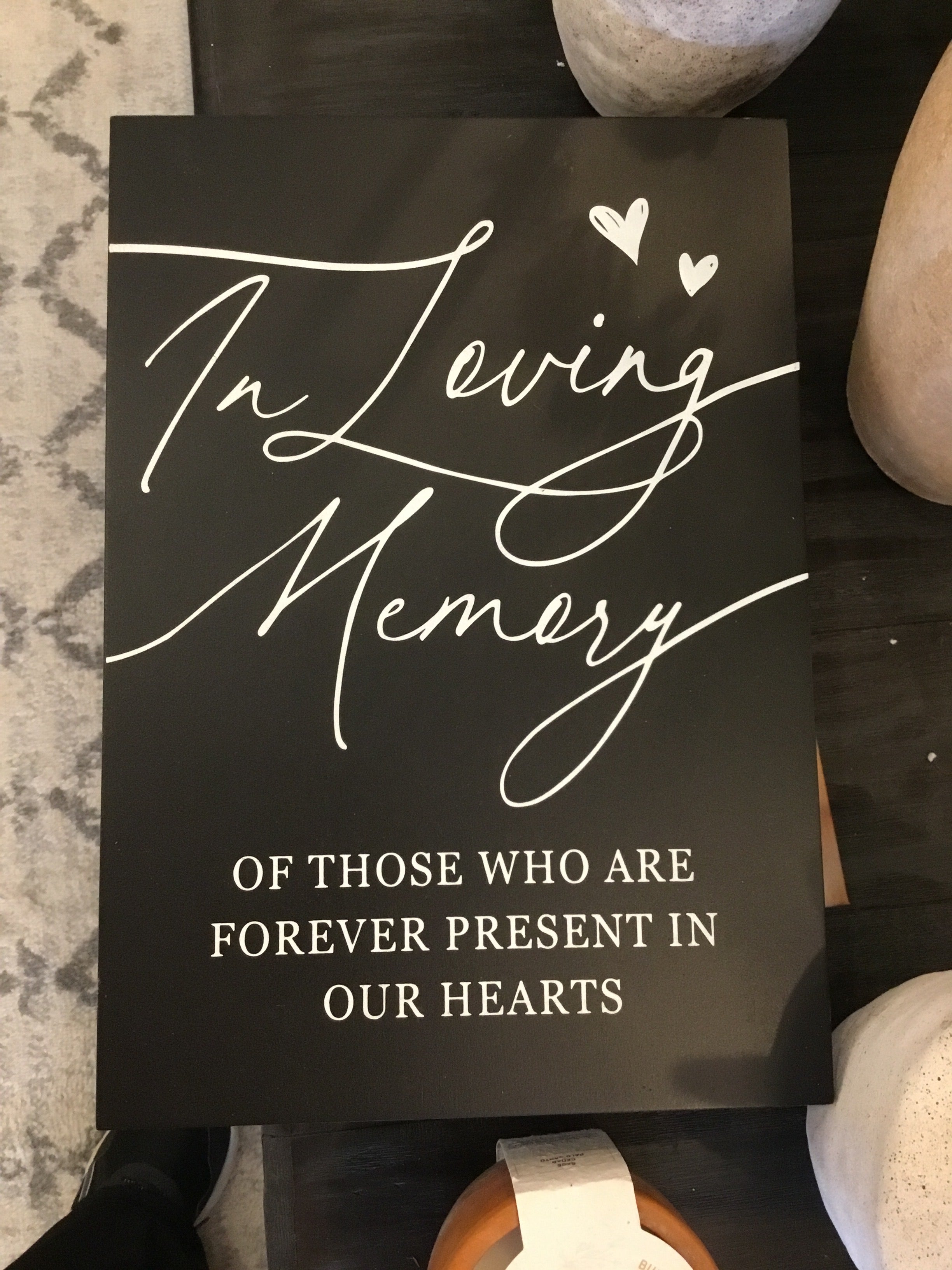 Loving memory sign