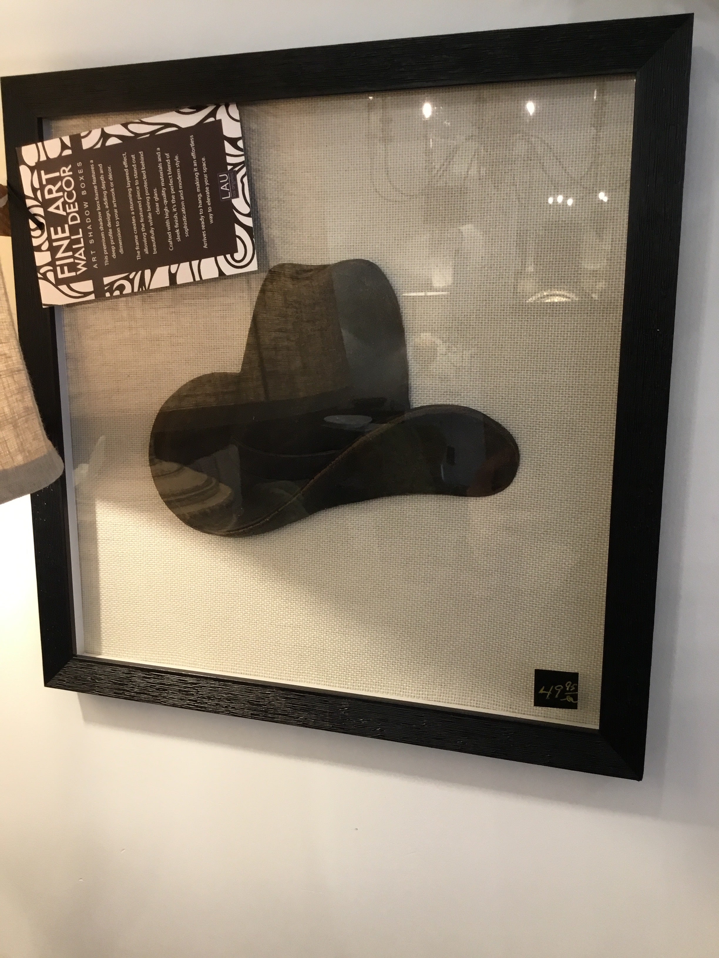 Cowboy hat shadow box