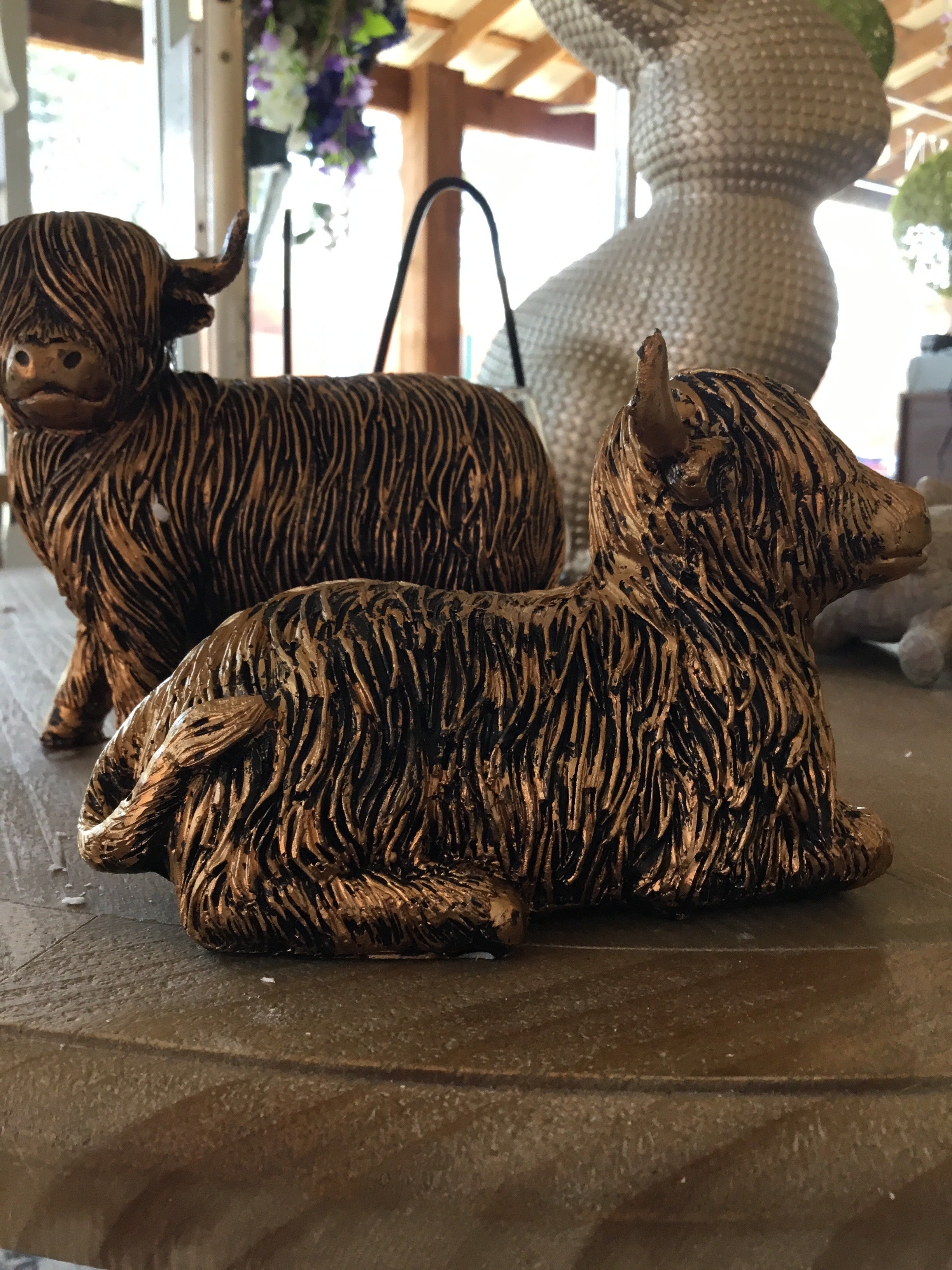Gold bull figurine