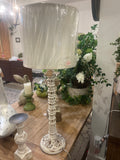 Distressed white lamp