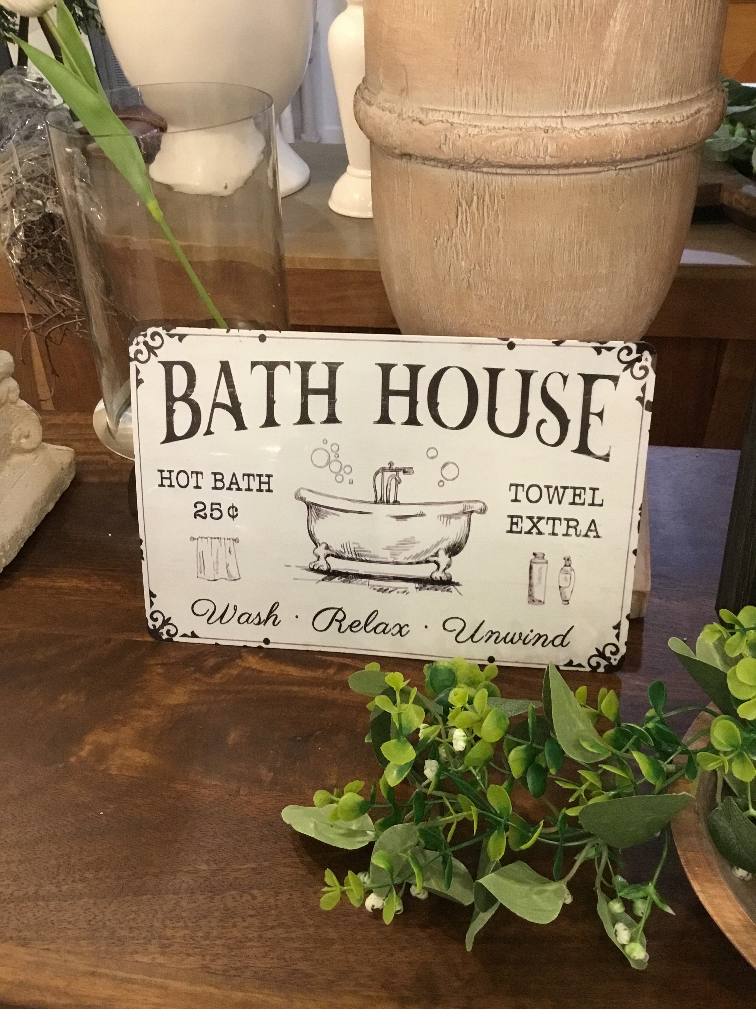 Bathhouse sign