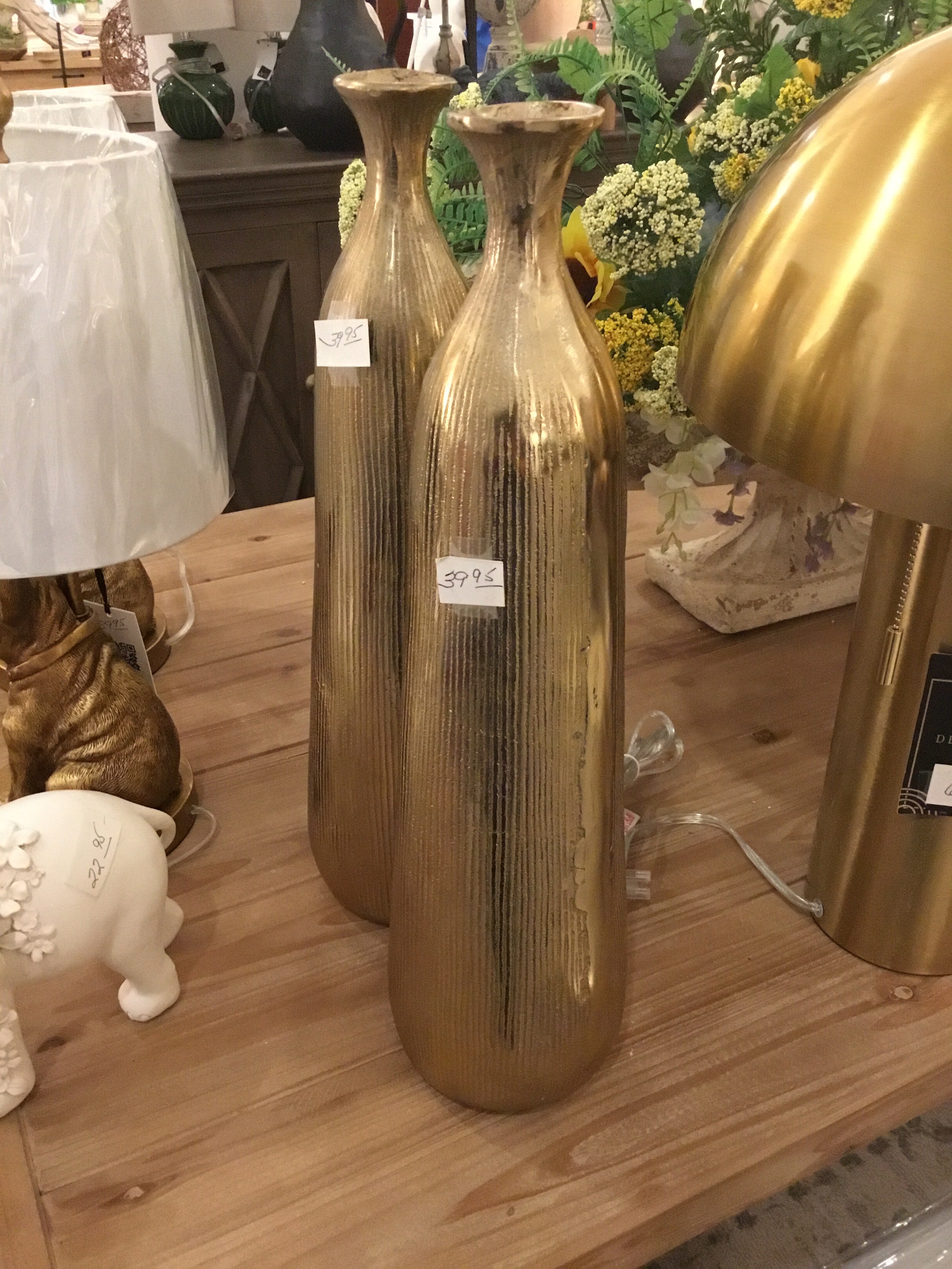 Gold vases
