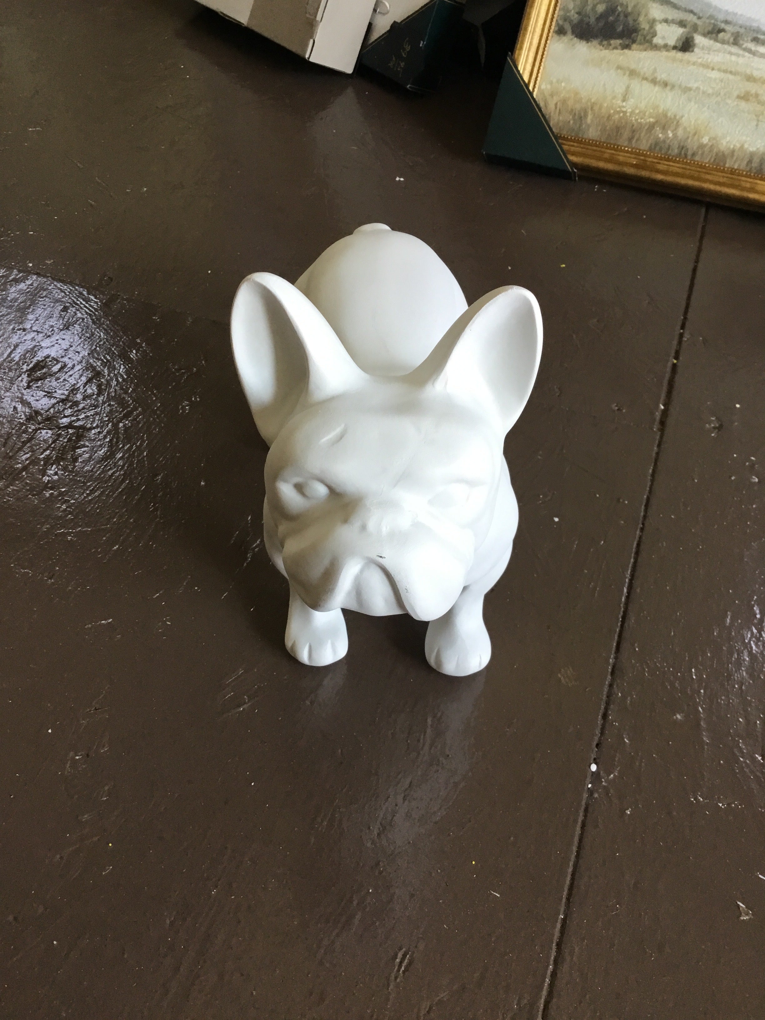 French bulldog statue